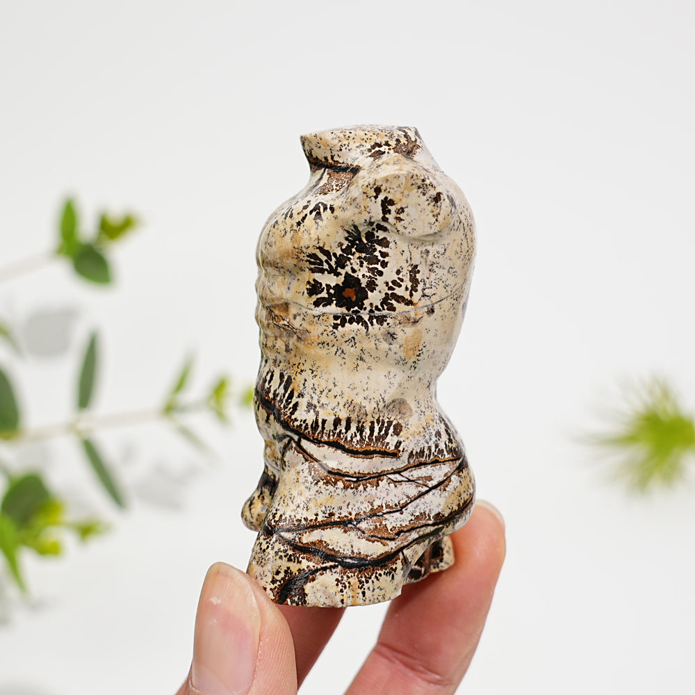 Natural Crystal Picture Jasper Male Torso