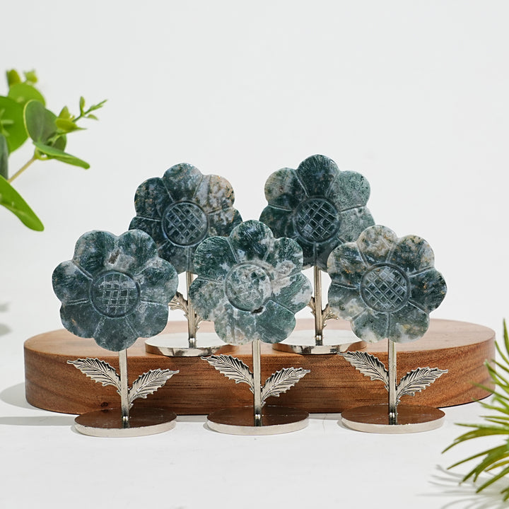 Natural Crystal Sun Flower Ornament