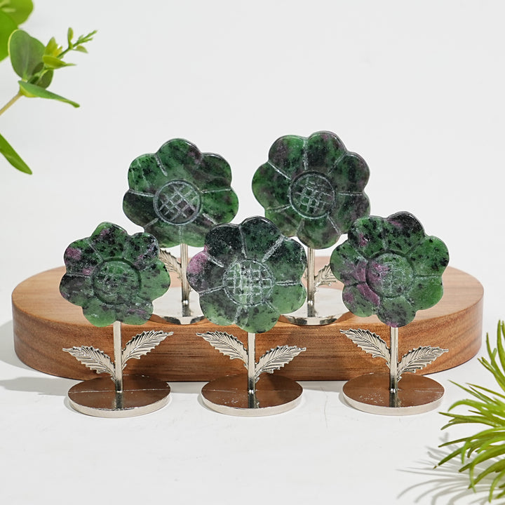 Natural Crystal Sun Flower Ornament