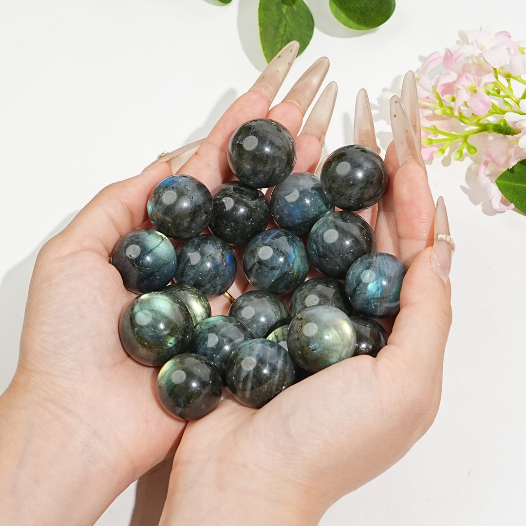 22MM+ Natural Mini Labradorite Sphere