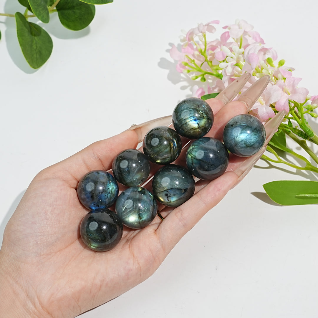 22MM+ Natural Mini Labradorite Sphere