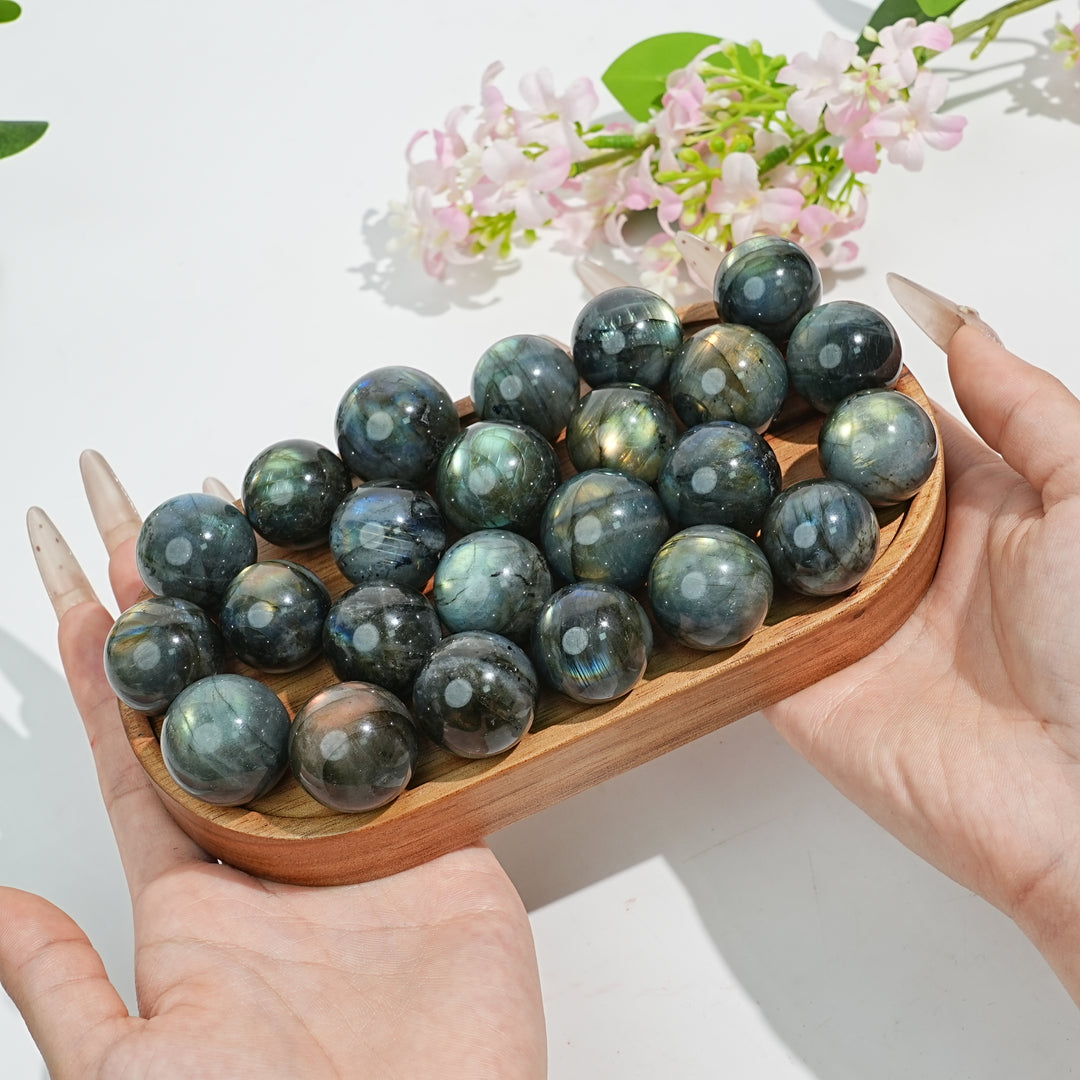 22MM+ Natural Mini Labradorite Sphere