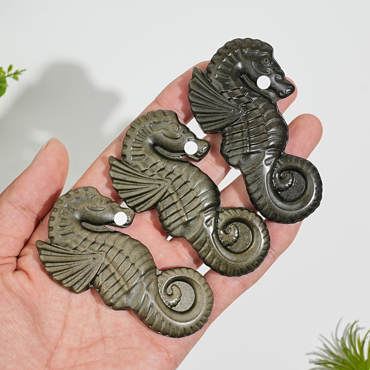 A Slightly Imperfect Natural Crystal Carving Cute Seahorse