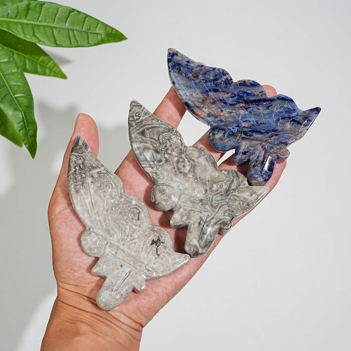 Natural Crystal Fairy Butterfly Carving