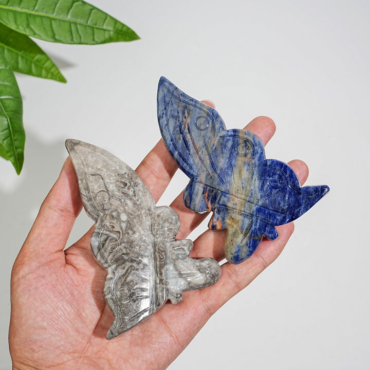 Natural Crystal Fairy Butterfly Carving