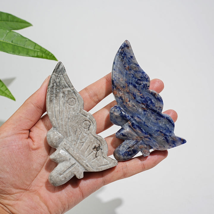 Natural Crystal Fairy Butterfly Carving