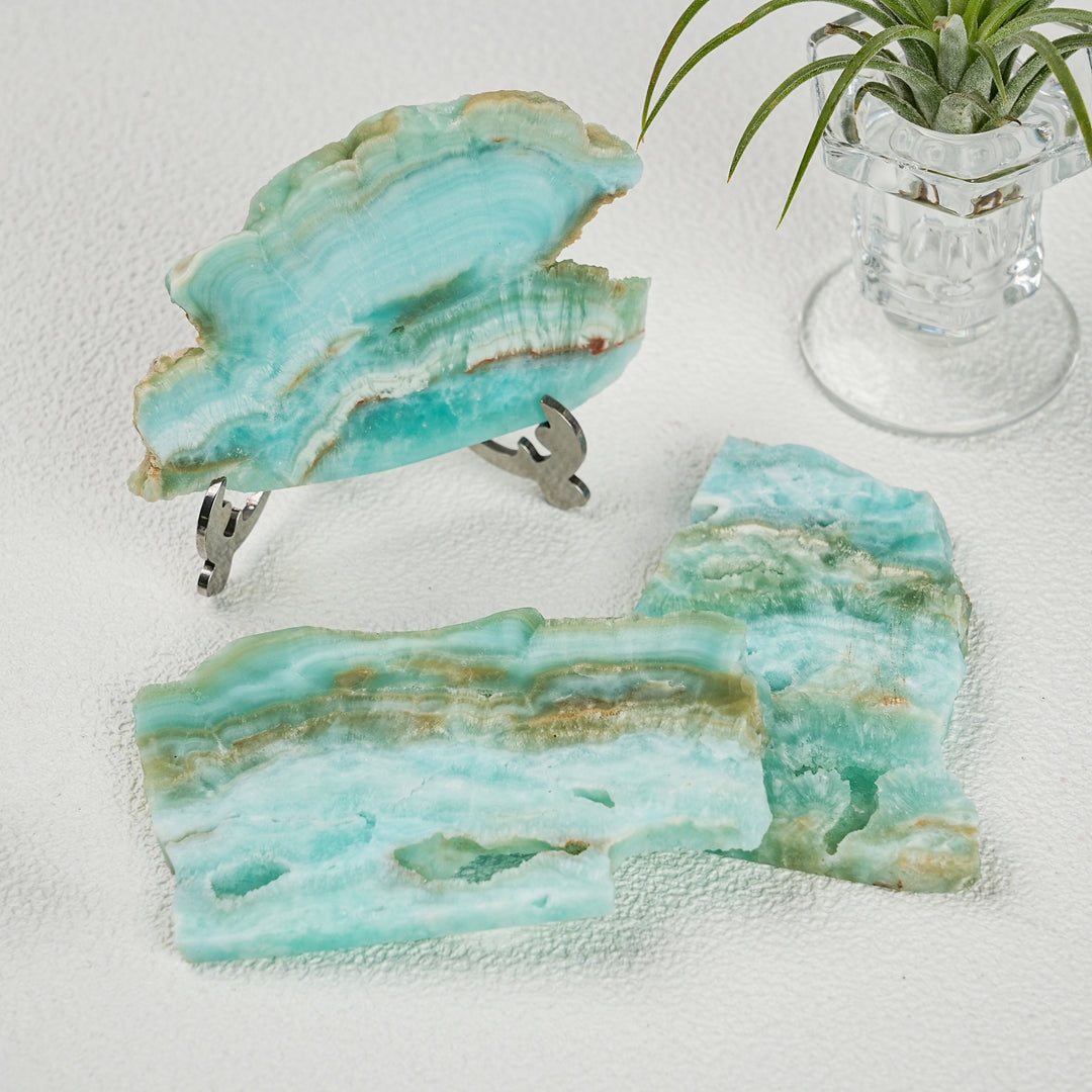 Natural Hemimorphite Slices