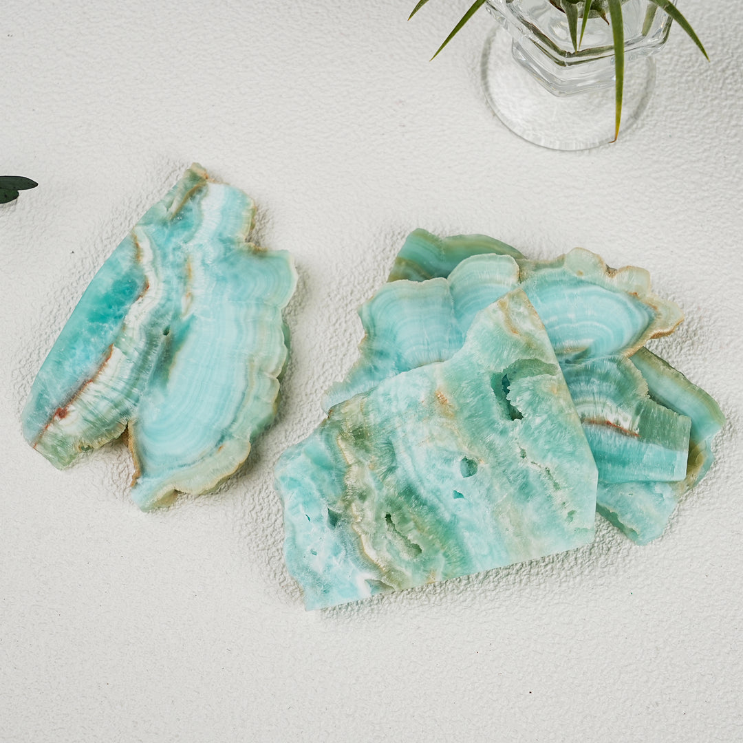 Natural Hemimorphite Slices