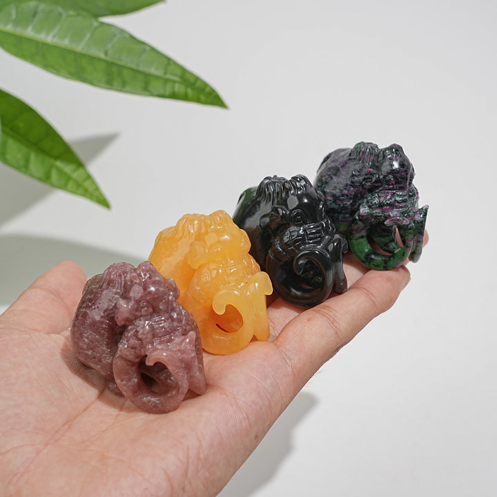 Natural Crystal Auspicious Mammoth Carving