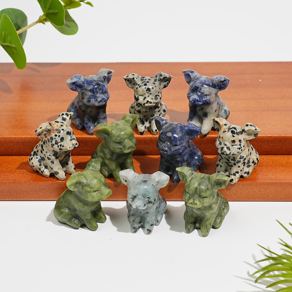 Natural Crystal Mixed Material Sleeping Pig