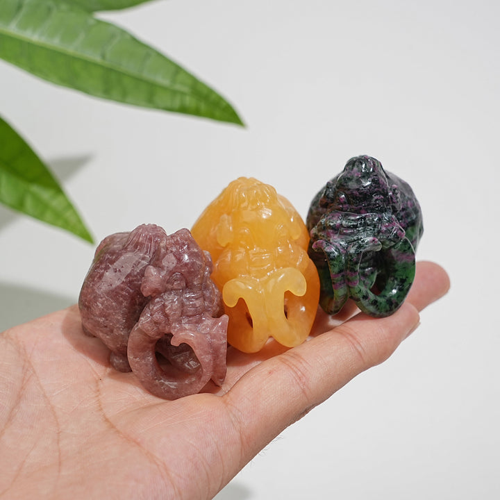 Natural Crystal Auspicious Mammoth Carving