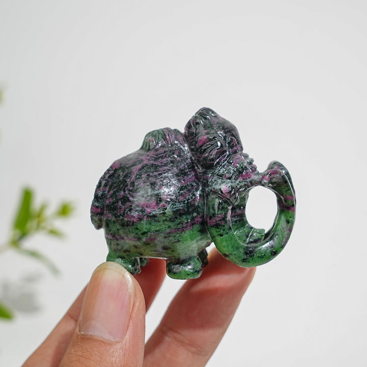 Natural Crystal Auspicious Mammoth Carving