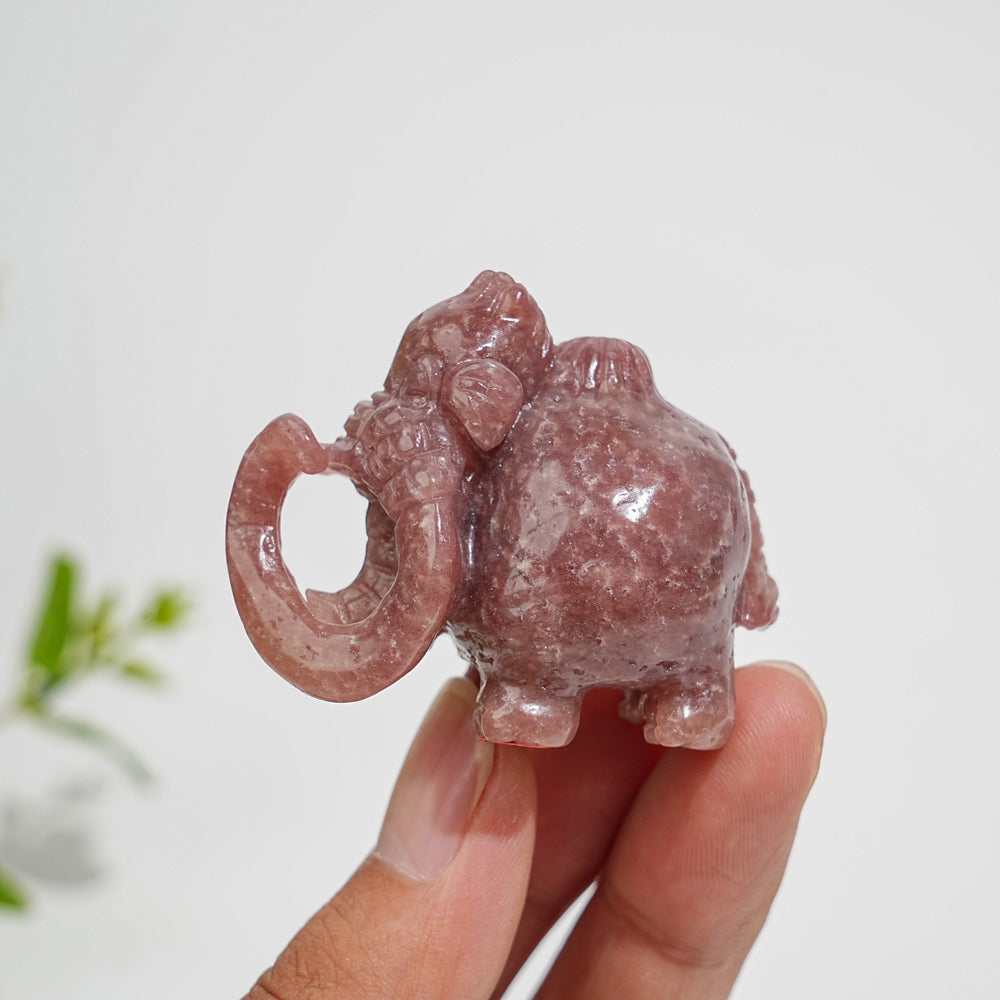 Natural Crystal Auspicious Mammoth Carving