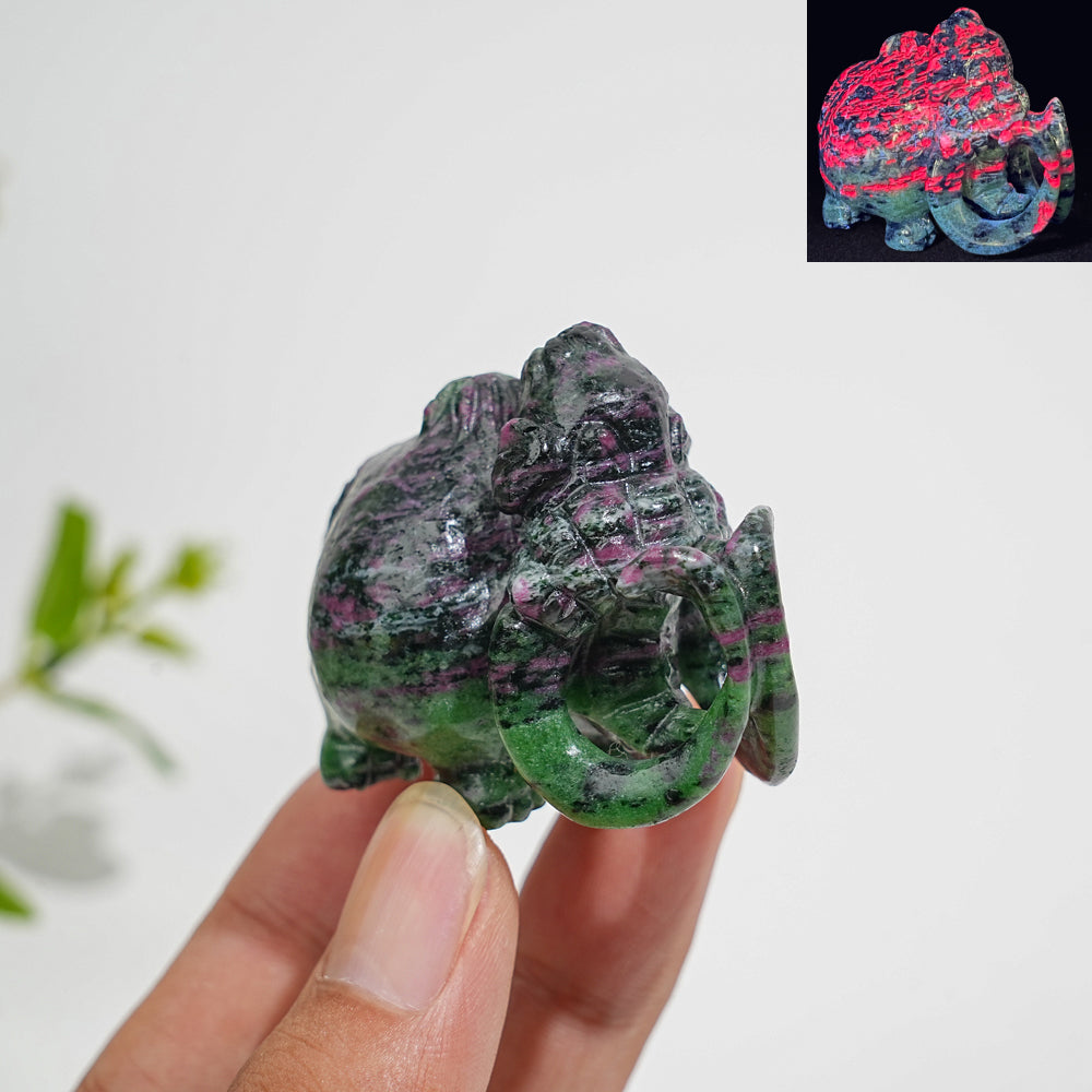 Natural Crystal Auspicious Mammoth Carving