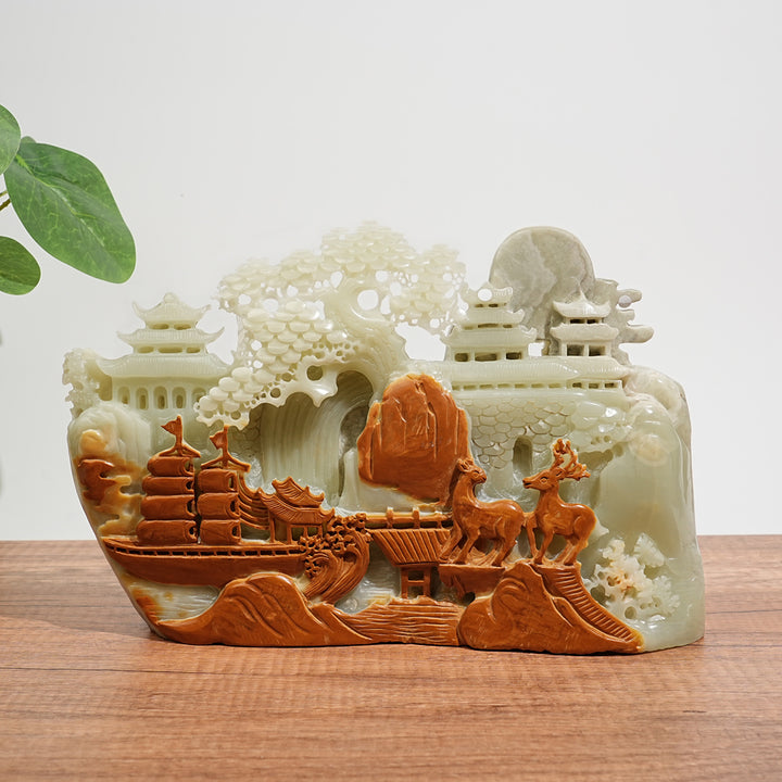Unique,A Slightly Imperfect Natural Crystal Exquisite Afghanistan Jade Ornament