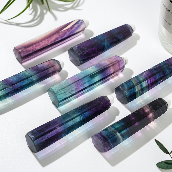 Natural Rainbow Fluorite Point