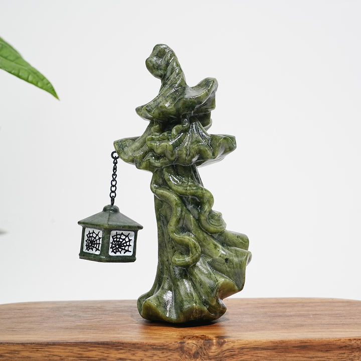 Natural Crystal Lantern Witch Carving