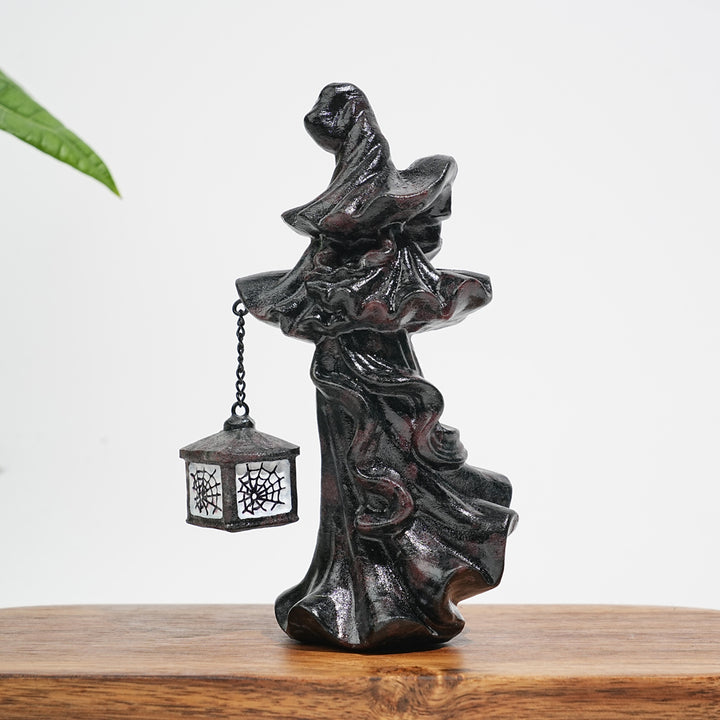 Natural Crystal Lantern Witch Carving