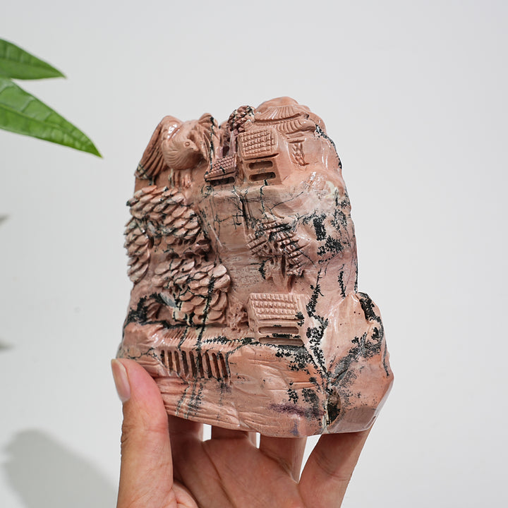 Unique,Natural Picture Jasper Landscape Carving