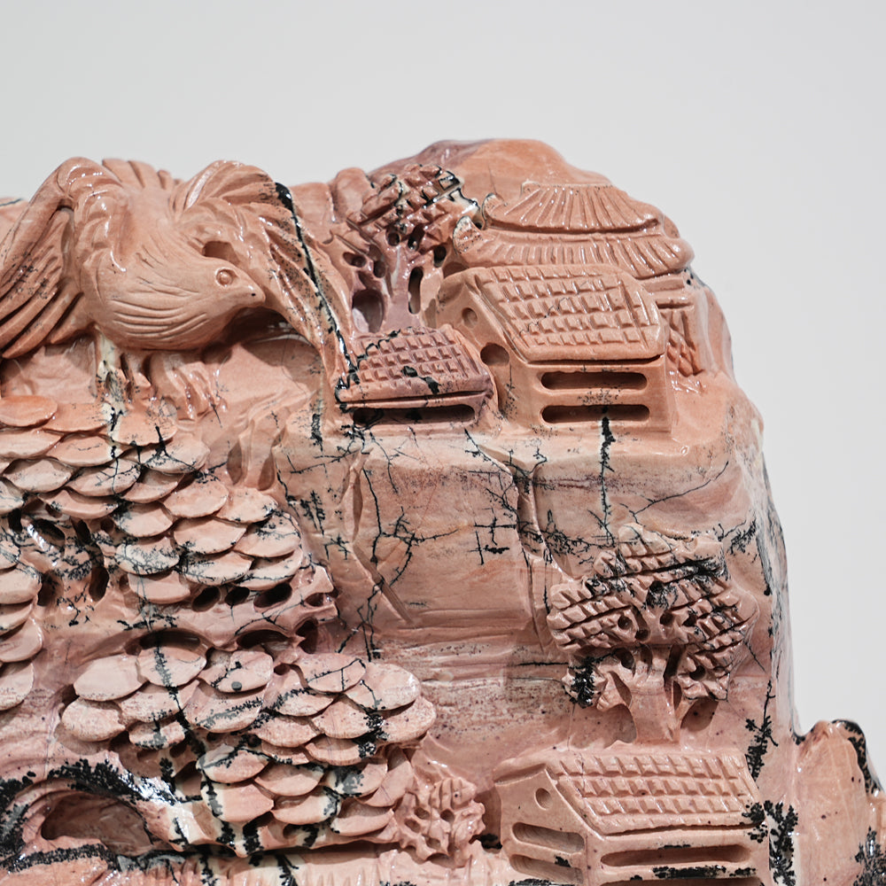 Unique,Natural Picture Jasper Landscape Carving