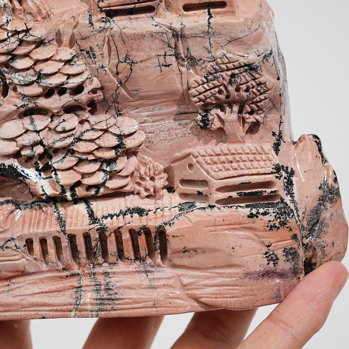 Unique,Natural Picture Jasper Landscape Carving