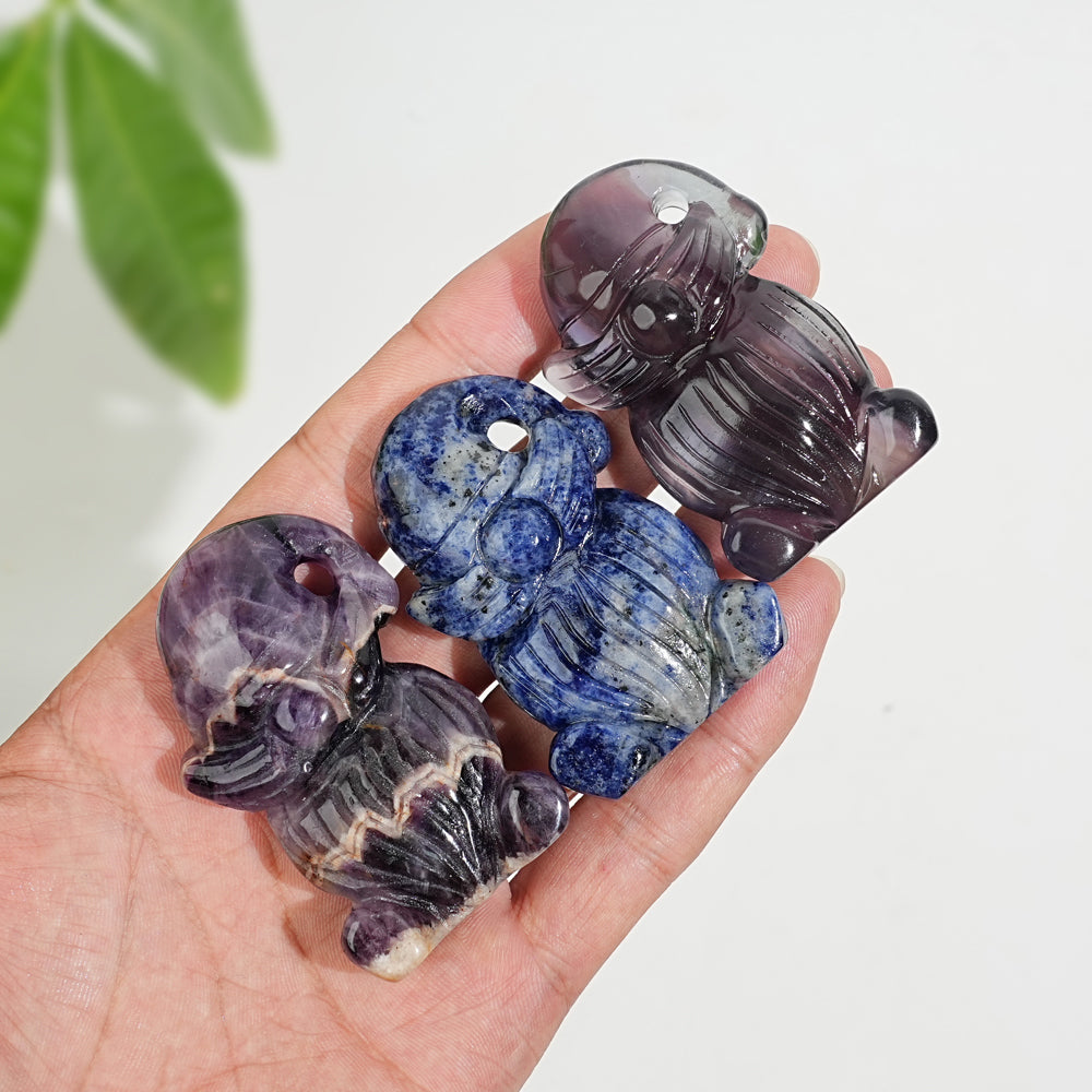 Natural Crystal Carving Whimsical Gnome Elder