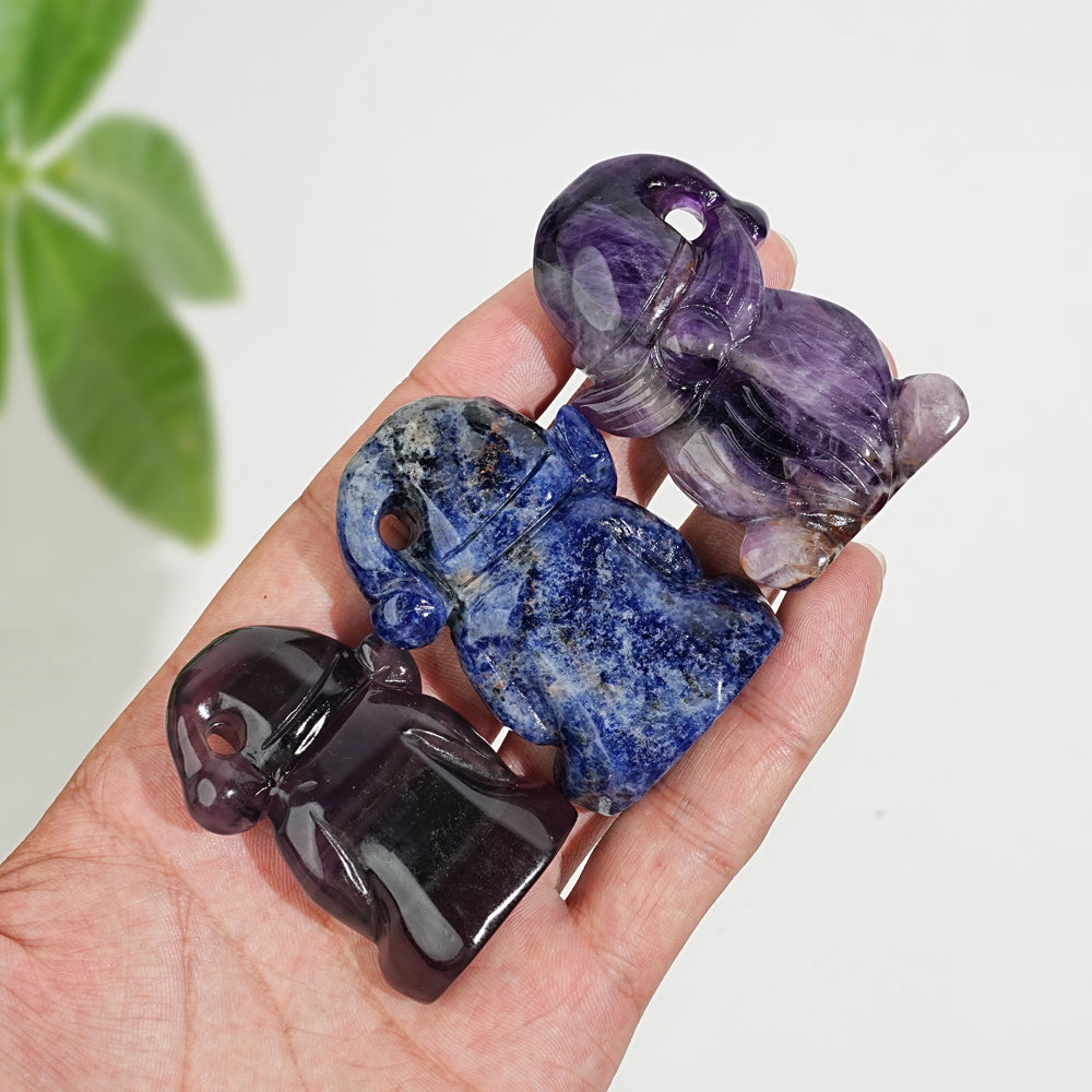 Natural Crystal Carving Whimsical Gnome Elder