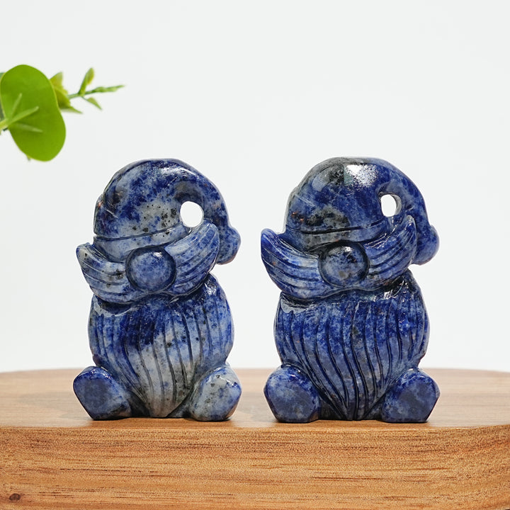 Natural Crystal Carving Whimsical Gnome Elder