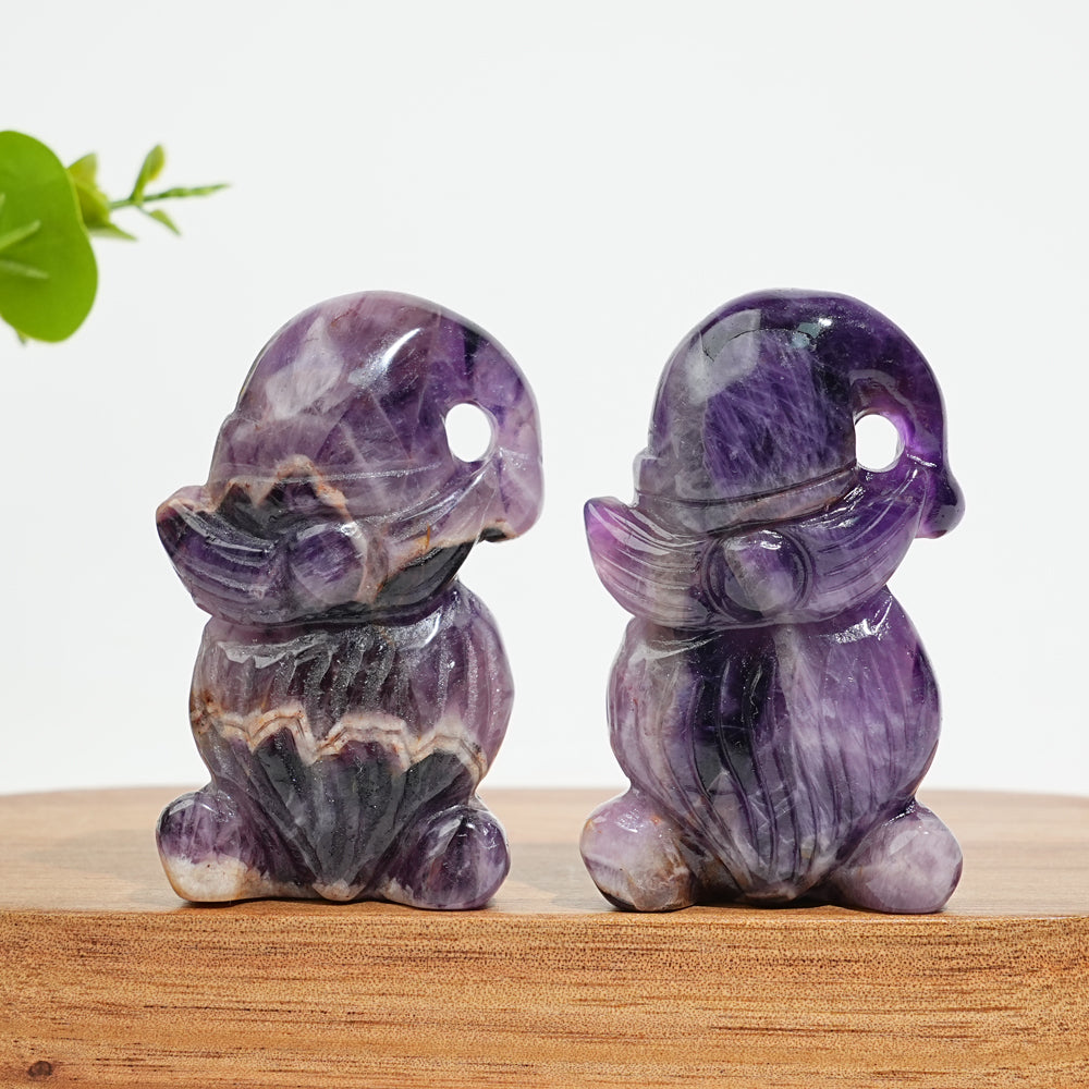 Natural Crystal Carving Whimsical Gnome Elder