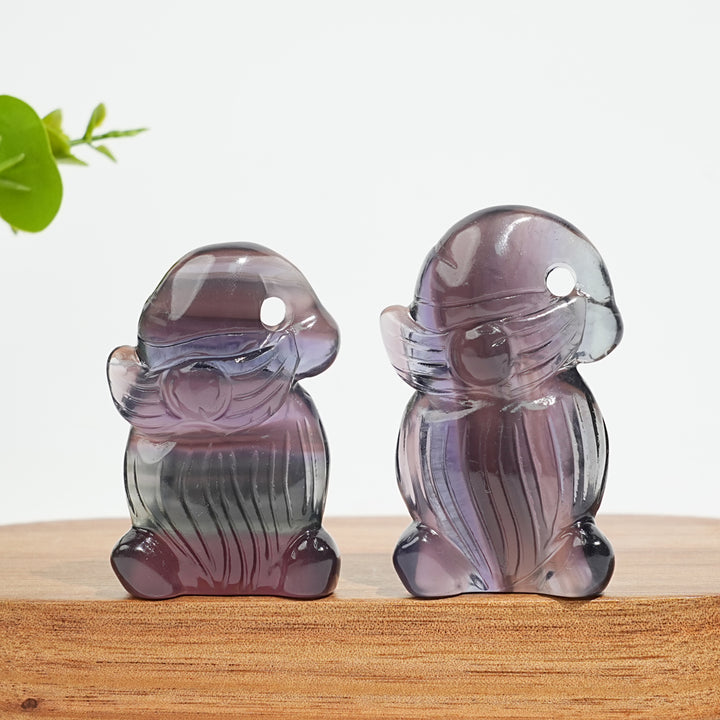 Natural Crystal Carving Whimsical Gnome Elder