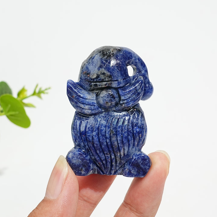 Natural Crystal Carving Whimsical Gnome Elder