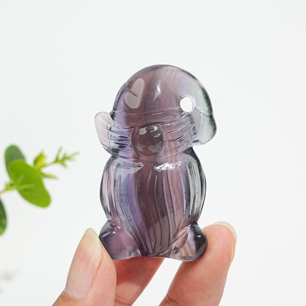 Natural Crystal Carving Whimsical Gnome Elder
