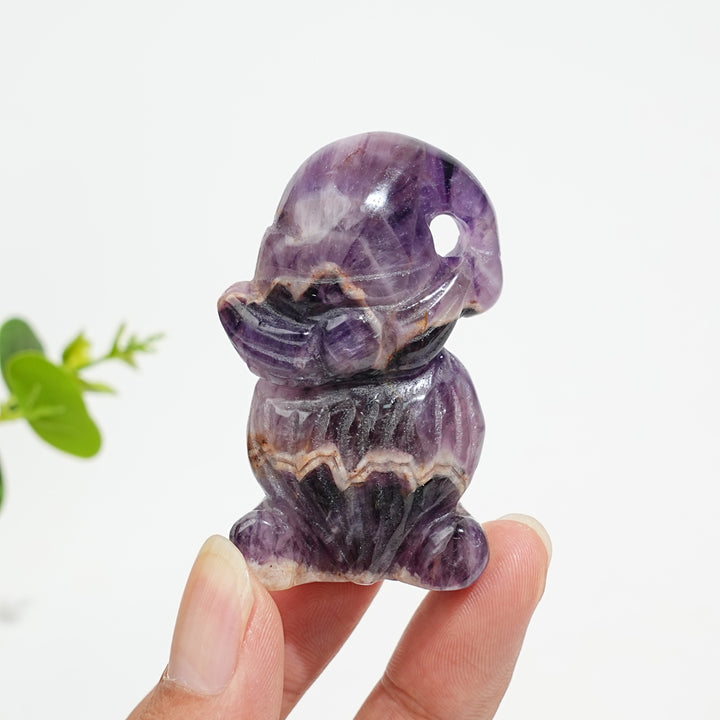 Natural Crystal Carving Whimsical Gnome Elder