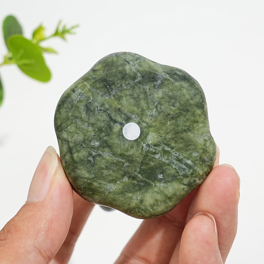 A Slightly Imperfect Natural Crystal Serpentine Wobble Cat