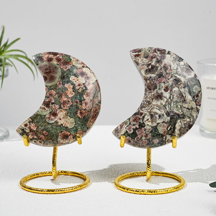 Natural Money Agate Moon