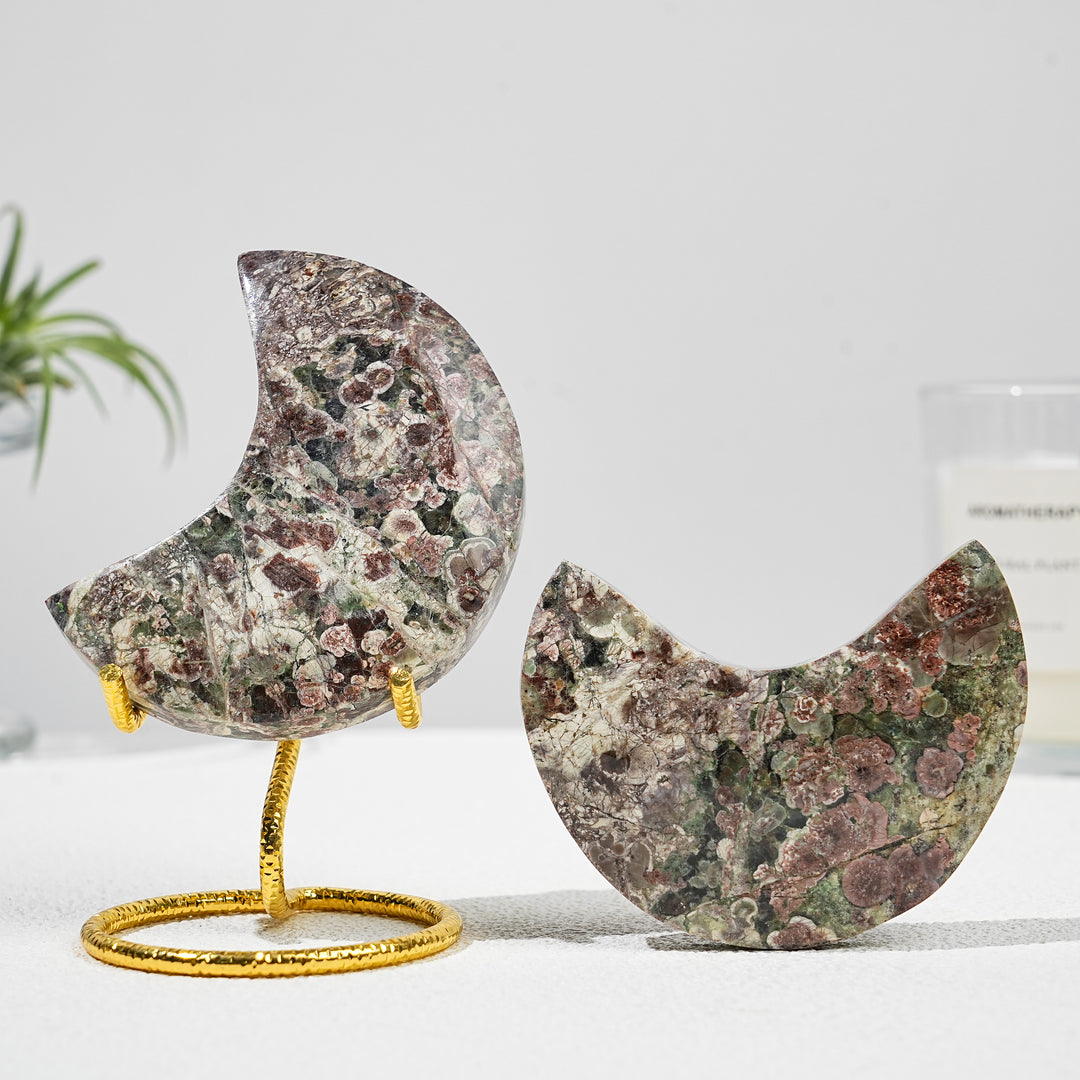 Natural Money Agate Moon