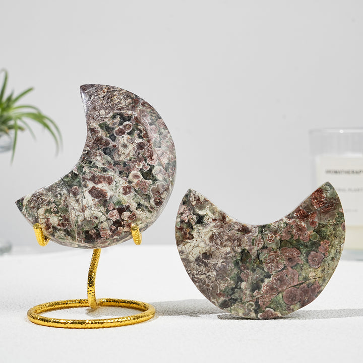 Natural Money Agate Moon