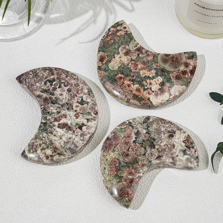 Natural Money Agate Moon