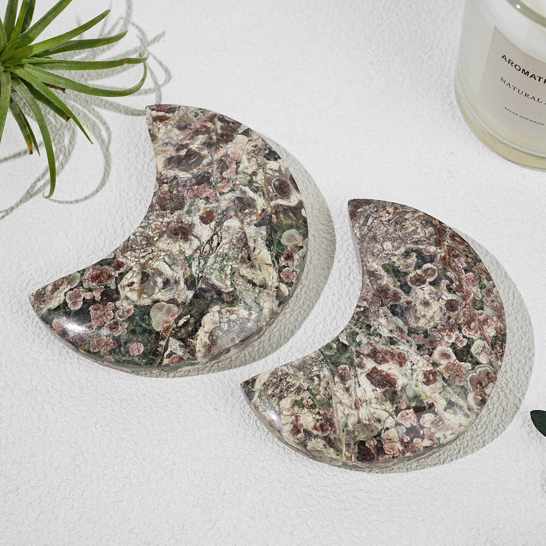 Natural Money Agate Moon