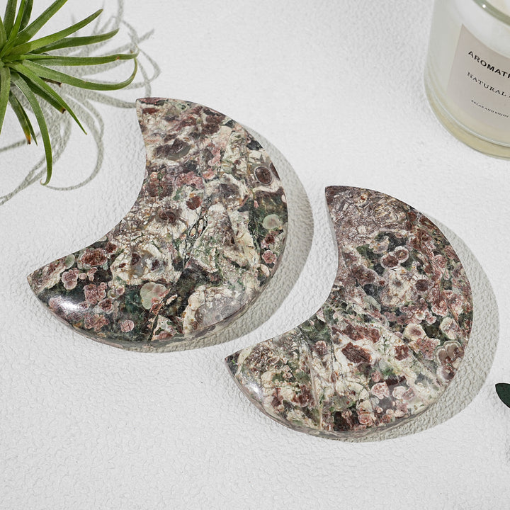 Natural Money Agate Moon