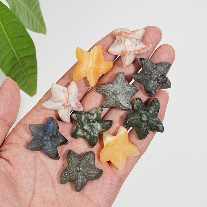 Natural Crystal Carving Mixed Material Starfish