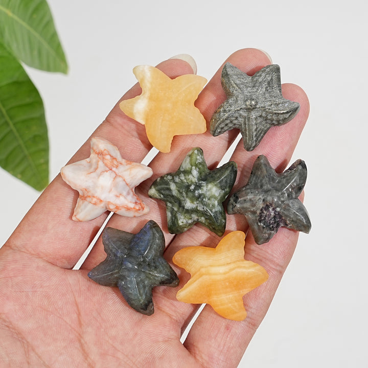 Natural Crystal Carving Mixed Material Starfish