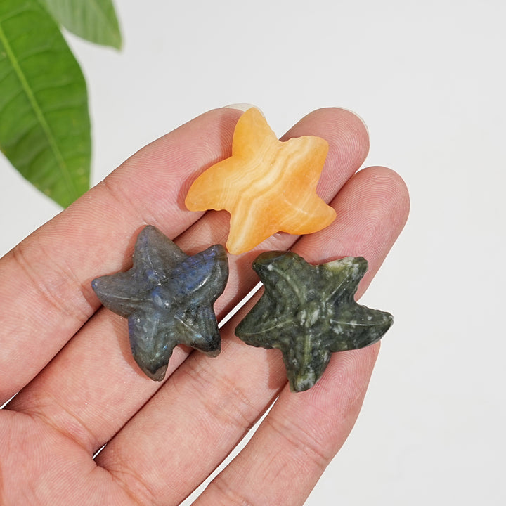 Natural Crystal Carving Mixed Material Starfish