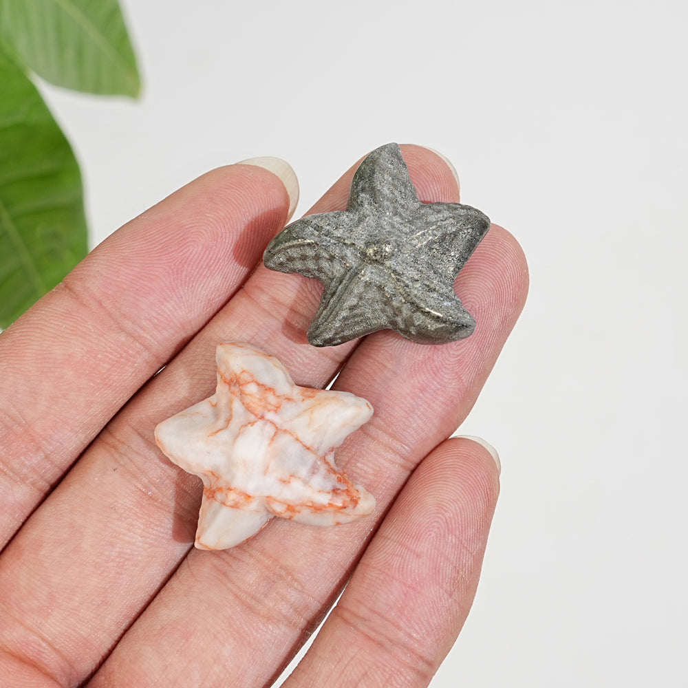 Natural Crystal Carving Mixed Material Starfish