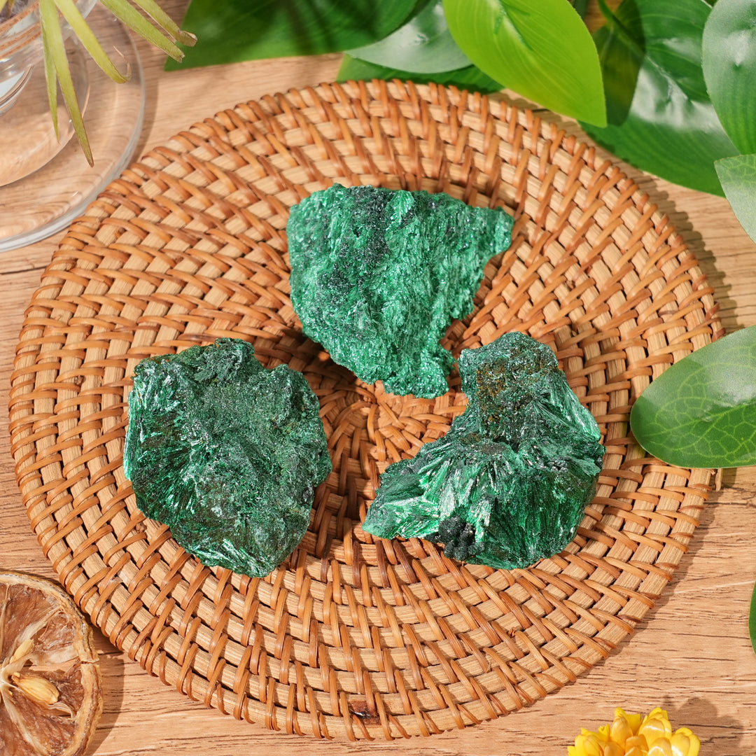 Natural Malachite Needle Mineral Raw