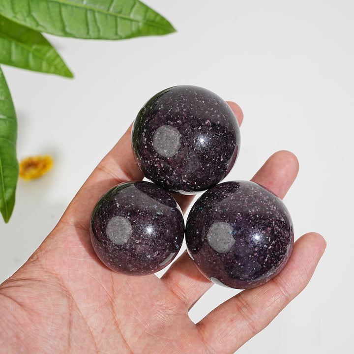 Natural Crystal Round Lepidolite Sphere