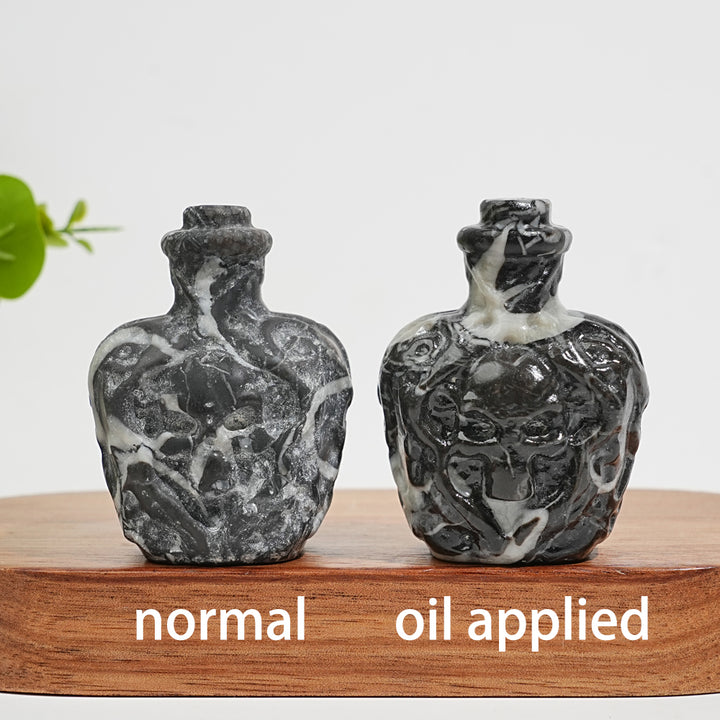 Natural Crystal Carving Skull Poison Bottle