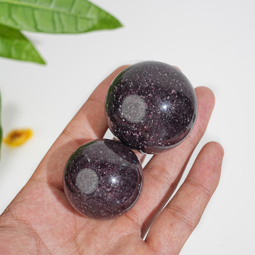 Natural Crystal Round Lepidolite Sphere