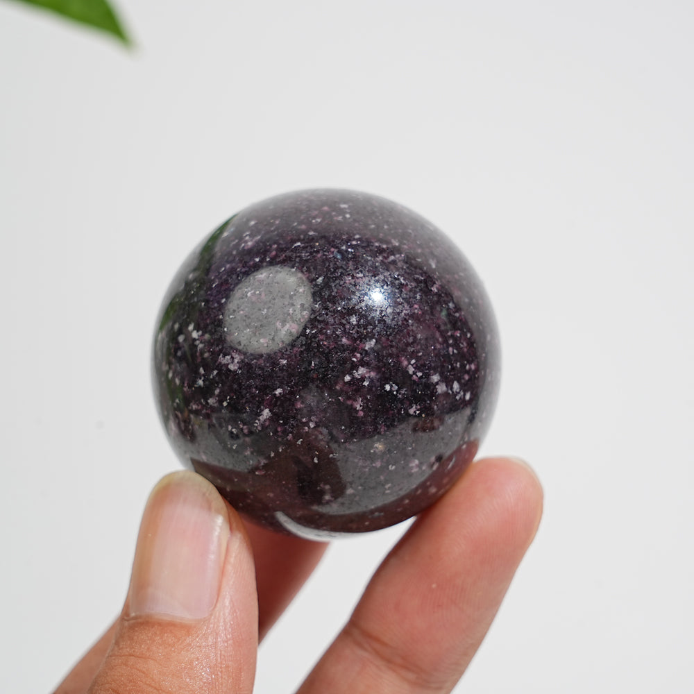 Natural Crystal Round Lepidolite Sphere