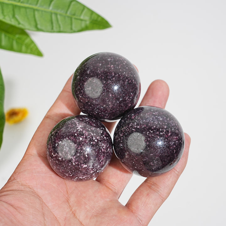 Natural Crystal Round Lepidolite Sphere